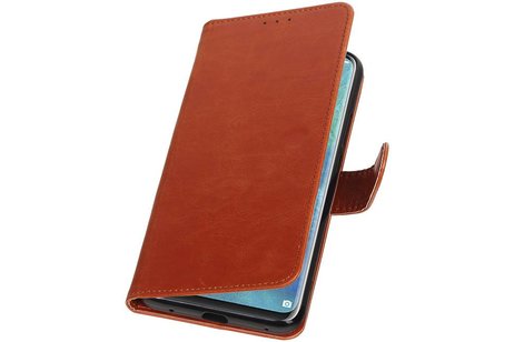 BAOHU Zakelijke Book Case Telefoonhoesje Geschikt voor de Huawei Mate 20 Pro - Portemonnee Hoesje - Pasjeshouder Wallet Case - Bruin