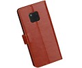 BAOHU Zakelijke Book Case Telefoonhoesje Geschikt voor de Huawei Mate 20 Pro - Portemonnee Hoesje - Pasjeshouder Wallet Case - Bruin