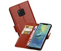 BAOHU Zakelijke Book Case Telefoonhoesje Geschikt voor de Huawei Mate 20 Pro - Portemonnee Hoesje - Pasjeshouder Wallet Case - Bruin