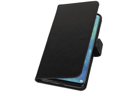 Zakelijke Book Case Telefoonhoesje Geschikt voor de Huawei Mate 20 X - Portemonnee Hoesje - Pasjeshouder Wallet Case - Zwart