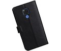 BAOHU Zakelijke Book Case Telefoonhoesje Geschikt voor de Huawei Mate 20 X - Portemonnee Hoesje - Pasjeshouder Wallet Case - Zwart