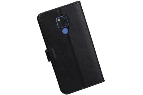 BAOHU Zakelijke Book Case Telefoonhoesje Geschikt voor de Huawei Mate 20 X - Portemonnee Hoesje - Pasjeshouder Wallet Case - Zwart