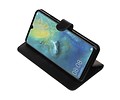 BAOHU Zakelijke Book Case Telefoonhoesje Geschikt voor de Huawei Mate 20 X - Portemonnee Hoesje - Pasjeshouder Wallet Case - Zwart