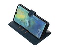 BAOHU Zakelijke Book Case Telefoonhoesje Geschikt voor de Huawei Mate 20 X - Portemonnee Hoesje - Pasjeshouder Wallet Case - Blauw