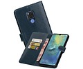 BAOHU Zakelijke Book Case Telefoonhoesje Geschikt voor de Huawei Mate 20 X - Portemonnee Hoesje - Pasjeshouder Wallet Case - Blauw