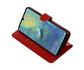 BAOHU Zakelijke Book Case Telefoonhoesje Geschikt voor de Huawei Mate 20 X - Portemonnee Hoesje - Pasjeshouder Wallet Case - Rood