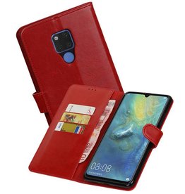 BAOHU Zakelijke Bookstyle Hoesje Huawei Mate 20 X Rood