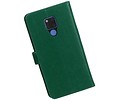 BAOHU Zakelijke Book Case Telefoonhoesje Geschikt voor de Huawei Mate 20 X - Portemonnee Hoesje - Pasjeshouder Wallet Case - Groen