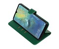 BAOHU Zakelijke Book Case Telefoonhoesje Geschikt voor de Huawei Mate 20 X - Portemonnee Hoesje - Pasjeshouder Wallet Case - Groen