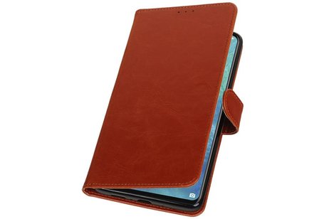 BAOHU Zakelijke Book Case Telefoonhoesje Geschikt voor de Huawei Mate 20 X - Portemonnee Hoesje - Pasjeshouder Wallet Case - Bruin