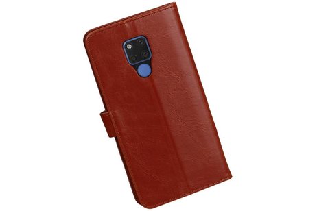 Zakelijke Bookstyle Hoesje voor Huawei Mate 20 X Bruin