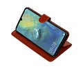 BAOHU Zakelijke Book Case Telefoonhoesje Geschikt voor de Huawei Mate 20 X - Portemonnee Hoesje - Pasjeshouder Wallet Case - Bruin
