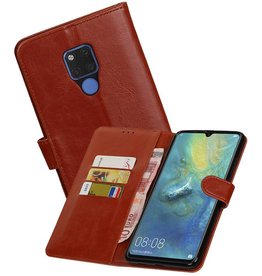 BAOHU Zakelijke Bookstyle Hoesje Huawei Mate 20 X Bruin