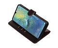 BAOHU Zakelijke Book Case Telefoonhoesje Geschikt voor de Huawei Mate 20 X - Portemonnee Hoesje - Pasjeshouder Wallet Case - Mocca