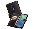BAOHU Zakelijke Book Case Telefoonhoesje Geschikt voor de Huawei Mate 20 X - Portemonnee Hoesje - Pasjeshouder Wallet Case - Mocca