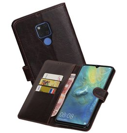 BAOHU Zakelijke Bookstyle Hoesje Huawei Mate 20 X Mocca