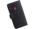 BAOHU Zakelijke Book Case Telefoonhoesje Geschikt voor de Huawei Y9 2019 - Portemonnee Hoesje - Pasjeshouder Wallet Case - Zwart