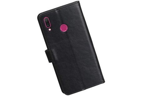 Zakelijke Bookstyle Hoesje voor Huawei Y9 2019 Zwart