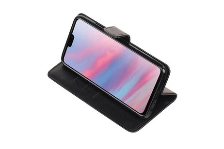 BAOHU Zakelijke Book Case Telefoonhoesje Geschikt voor de Huawei Y9 2019 - Portemonnee Hoesje - Pasjeshouder Wallet Case - Zwart