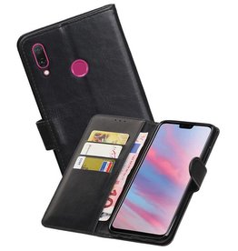 BAOHU Zakelijke Bookstyle Hoesje Huawei Y9 2019 Zwart