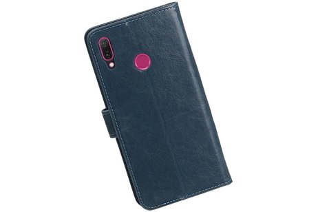 Zakelijke Bookstyle Hoesje voor Huawei Y9 2019 Blauw