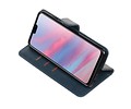 BAOHU Zakelijke Book Case Telefoonhoesje Geschikt voor de Huawei Y9 2019 - Portemonnee Hoesje - Pasjeshouder Wallet Case - Blauw