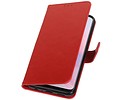 BAOHU Zakelijke Book Case Telefoonhoesje Geschikt voor de Huawei Y9 2019 - Portemonnee Hoesje - Pasjeshouder Wallet Case - Rood