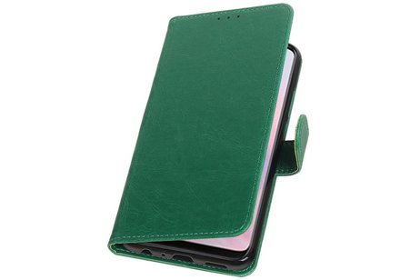 Zakelijke Bookstyle Hoesje voor Huawei Y9 2019 Groen