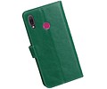 BAOHU Zakelijke Book Case Telefoonhoesje Geschikt voor de Huawei Y9 2019 - Portemonnee Hoesje - Pasjeshouder Wallet Case - Groen