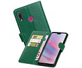 BAOHU Zakelijke Book Case Telefoonhoesje Geschikt voor de Huawei Y9 2019 - Portemonnee Hoesje - Pasjeshouder Wallet Case - Groen