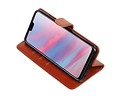 BAOHU Zakelijke Book Case Telefoonhoesje Geschikt voor de Huawei Y9 2019 - Portemonnee Hoesje - Pasjeshouder Wallet Case - Bruin