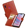 BAOHU Zakelijke Bookstyle Hoesje Huawei Y9 2019 Bruin