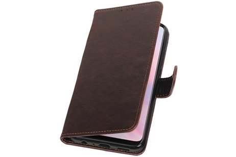 BAOHU Zakelijke Book Case Telefoonhoesje Geschikt voor de Huawei Y9 2019 - Portemonnee Hoesje - Pasjeshouder Wallet Case - Mocca