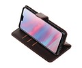 BAOHU Zakelijke Book Case Telefoonhoesje Geschikt voor de Huawei Y9 2019 - Portemonnee Hoesje - Pasjeshouder Wallet Case - Mocca