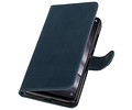 BAOHU Zakelijke Book Case Telefoonhoesje - Portemonnee Hoesje - Pasjeshouder Wallet Case - Geschikt voor XiaoMi Mi 8 Lite - Blauw