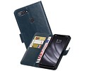 BAOHU Zakelijke Book Case Telefoonhoesje - Portemonnee Hoesje - Pasjeshouder Wallet Case - Geschikt voor XiaoMi Mi 8 Lite - Blauw