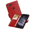 BAOHU Zakelijke Book Case Telefoonhoesje - Portemonnee Hoesje - Pasjeshouder Wallet Case - Geschikt voor XiaoMi Mi 8 Lite - Rood