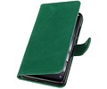 BAOHU Zakelijke Book Case Telefoonhoesje - Portemonnee Hoesje - Pasjeshouder Wallet Case - Geschikt voor XiaoMi Mi 8 Lite - Groen