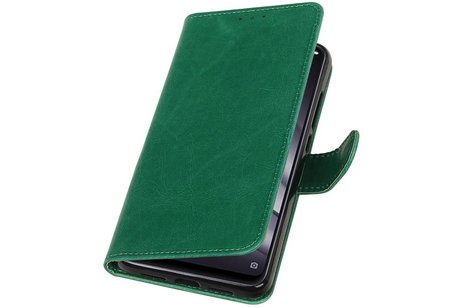 BAOHU Zakelijke Book Case Telefoonhoesje - Portemonnee Hoesje - Pasjeshouder Wallet Case - Geschikt voor XiaoMi Mi 8 Lite - Groen