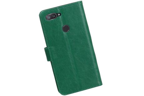 BAOHU Zakelijke Book Case Telefoonhoesje - Portemonnee Hoesje - Pasjeshouder Wallet Case - Geschikt voor XiaoMi Mi 8 Lite - Groen