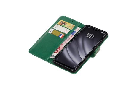 Zakelijke Bookstyle Hoesje voor XiaoMi Mi 8 Lite Groen