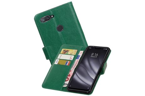 Zakelijke Bookstyle Hoesje voor XiaoMi Mi 8 Lite Groen