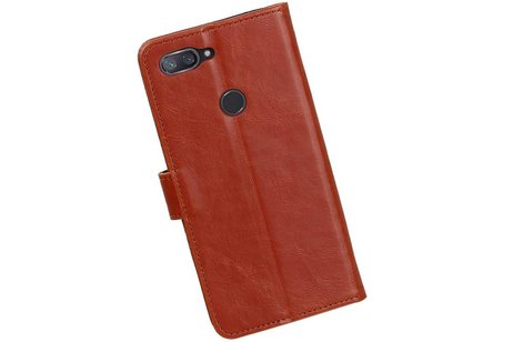 BAOHU Zakelijke Book Case Telefoonhoesje - Portemonnee Hoesje - Pasjeshouder Wallet Case - Geschikt voor XiaoMi Mi 8 Lite - Bruin
