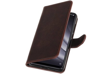 BAOHU Zakelijke Book Case Telefoonhoesje - Portemonnee Hoesje - Pasjeshouder Wallet Case - Geschikt voor XiaoMi Mi 8 Lite - Mocca