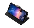 BAOHU Zakelijke Book Case Telefoonhoesje Geschikt voor de XiaoMi Redmi Note 6 Pro - Portemonnee Hoesje - Pasjeshouder Wallet Case - Zwart