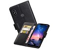 BAOHU Zakelijke Book Case Telefoonhoesje Geschikt voor de XiaoMi Redmi Note 6 Pro - Portemonnee Hoesje - Pasjeshouder Wallet Case - Zwart