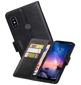 BAOHU Zakelijke Bookstyle Hoesje XiaoMi Redmi Note 6 Pro Zwart