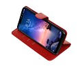 BAOHU Zakelijke Book Case Telefoonhoesje Geschikt voor de XiaoMi Redmi Note 6 Pro - Portemonnee Hoesje - Pasjeshouder Wallet Case - Rood