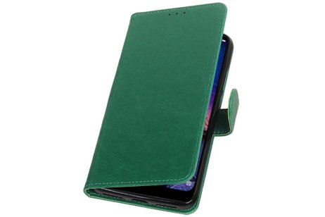 Zakelijke Bookstyle Hoesje voor XiaoMi Redmi Note 6 Pro Groen