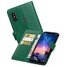 BAOHU Zakelijke Bookstyle Hoesje XiaoMi Redmi Note 6 Pro Groen